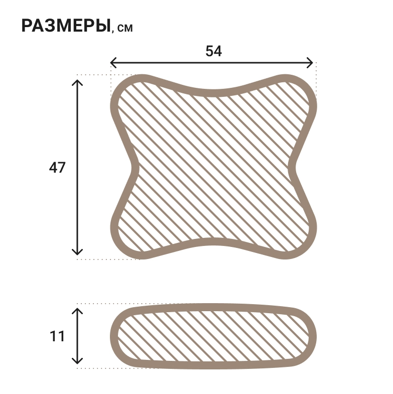 Подушка премиум класса Lepapi П503 LUBUA, Молочный купить в OrtoMir24